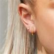 Stud earrings in gold-plated 925 silver pearls zirconia