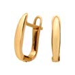 Stud earrings sterling silver gold plated basic element