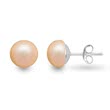 Modern earrings freshwater pearl sand-coloured