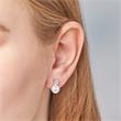 Earrings silver freshwater pearl white zirconia