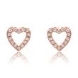 Jewelry set in rose gold-plated 925 silver, zirconia