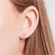 Sterling sterling silver earrings heart shape rose