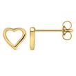 Earstuds Yellow-Gold-Plated Sterling Silver Heart