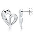 Heart ear studs made of sterling sterling silver