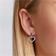 Polished sterling silver earrings with zirconia