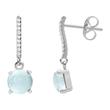 Elegant earrings made of sterling silver zirconia