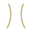 Gold-plated silver stud earrings 23mm long