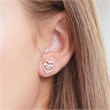 Ear studs made of sterling silver bicolor