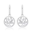 Sterling silver earring high polished zirconia