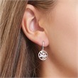 Sterling silver earring high polished zirconia