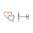 Pendant sterling silver rose gold zirconia