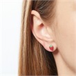 Strawberry stud earrings sterling silver