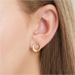 Gold plated stud earrings circular element