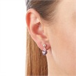 Pendientes de plata 925 con corazones morados brillantes