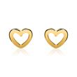 Heart Studs In Gold-Plated Sterling Silver