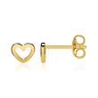 Heart Studs In Gold-Plated Sterling Silver