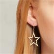 Star earring in gold-plated sterling silver