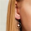 Earrings in rose gold-plated 925 silver with pearls