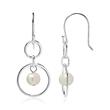 Circle earring made of 925 silver with beads