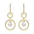 Gold-plated 925 silver earrings with freshwater pearls