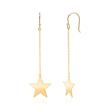 Earrings stars from gilded 925 silver