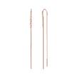 Rose gold plated 925 silver earrings with chopsticks