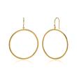 Gold plated sterling silver circle earrings