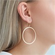 Gold plated sterling silver circle earrings