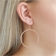 Earring circles made of rose gold-plated 925 silver