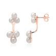 Ear jackets in rose gold-plated 925 silver with pearls