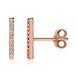 Stud earrings in rose gold-plated 925 silver zirconia