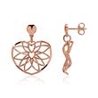 Stud earrings ornaments in sterling silver rose gold plated