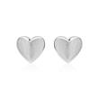 Heart earrings in sterling silver matted