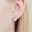 Sterling silver stud earrings with pearls