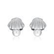 925 silver ear studs shell with pearls