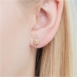 Gold-plated sterling silver ear studs with zirconia