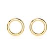 Ear studs circles of gold-plated 925 silver