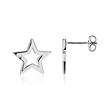 Star stud earrings 925 silver with zirconia