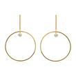 Ladies earrings made of gold-plated 925 silver zirconia