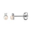 925 silver ladies earrings with pearls zirconia