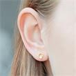 Stud earrings circles 925 silver, gold plated with pearls