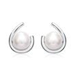 Earstuds For Ladies In Sterling Silver With Pearls