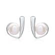 Pearl earring for ladies in sterling silver