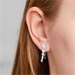 Star ear clamps for ladies made of 925 silver