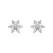 Snowflake ear studs 925 silver with zirconia