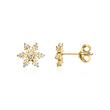 Ladies ear studs snowflakes 925 silver, gold