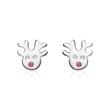 Reindeer sterling silver earrings with zirconia