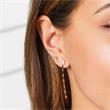 Stud earrings in rose gold plated 925 silver zirconia