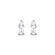 Ladies earrings in sterling silver with zirconia