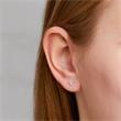 Zirconia stud earrings for women made of 925 silver